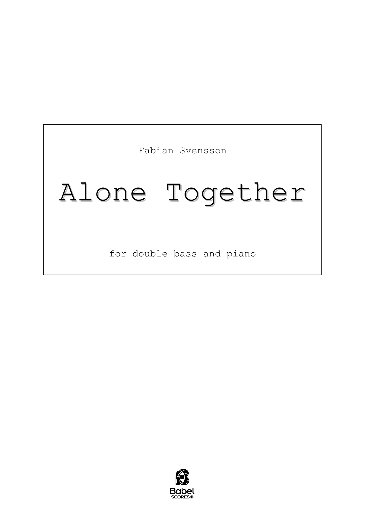 Alone Together A4 z 2 1 01